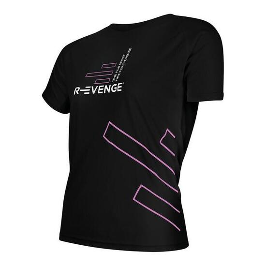 T-shirt met korte mouwen Fitness Running Cardio damen zwart