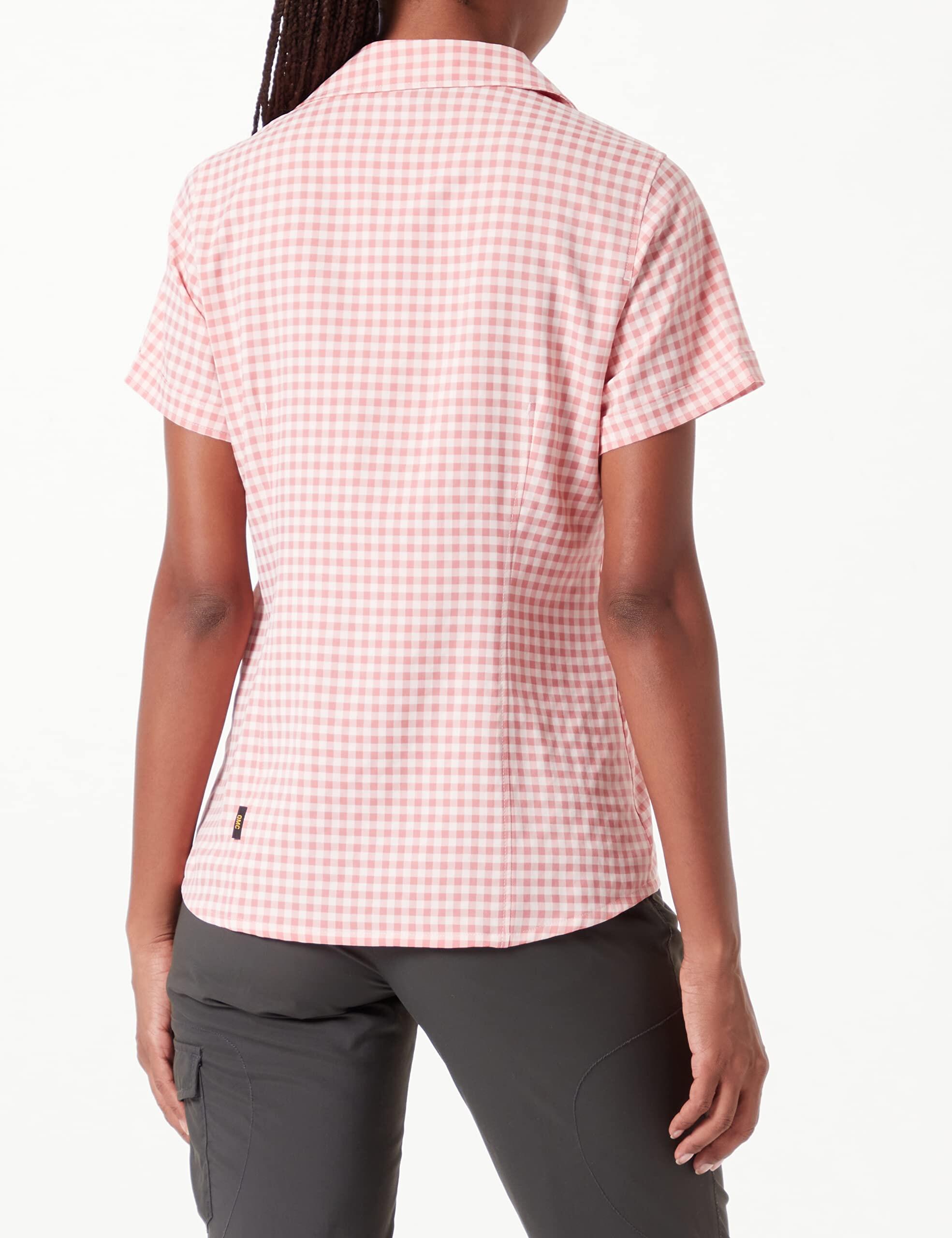 Camicia Jack Wolfskin Kepler donna maniche corte in Rosa rubor 3/6