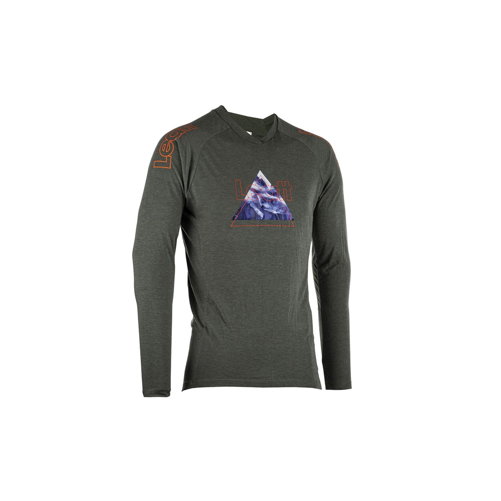 Leatt - Chemise Vtt Gravity 2.0 Manches Longues Légère Et Confortable Vert Pour Homme - Maillot Manches Longues - Noir|vert - Decathlon