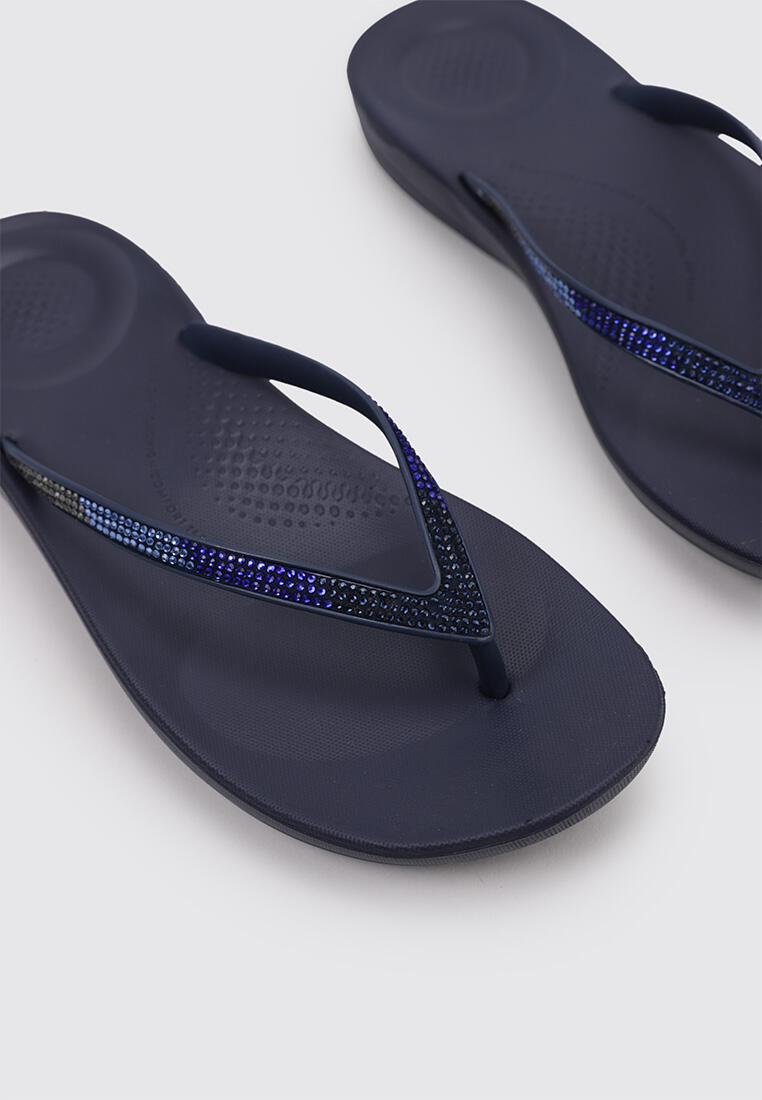 Sandale Surf Femme Fitflop IQUSHION OM BRE SPARKLE FLIP - FLOP S Marin 3/5