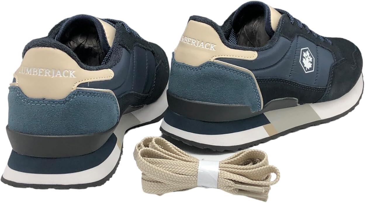 Sneakers uomo lumberjack blu 3/4