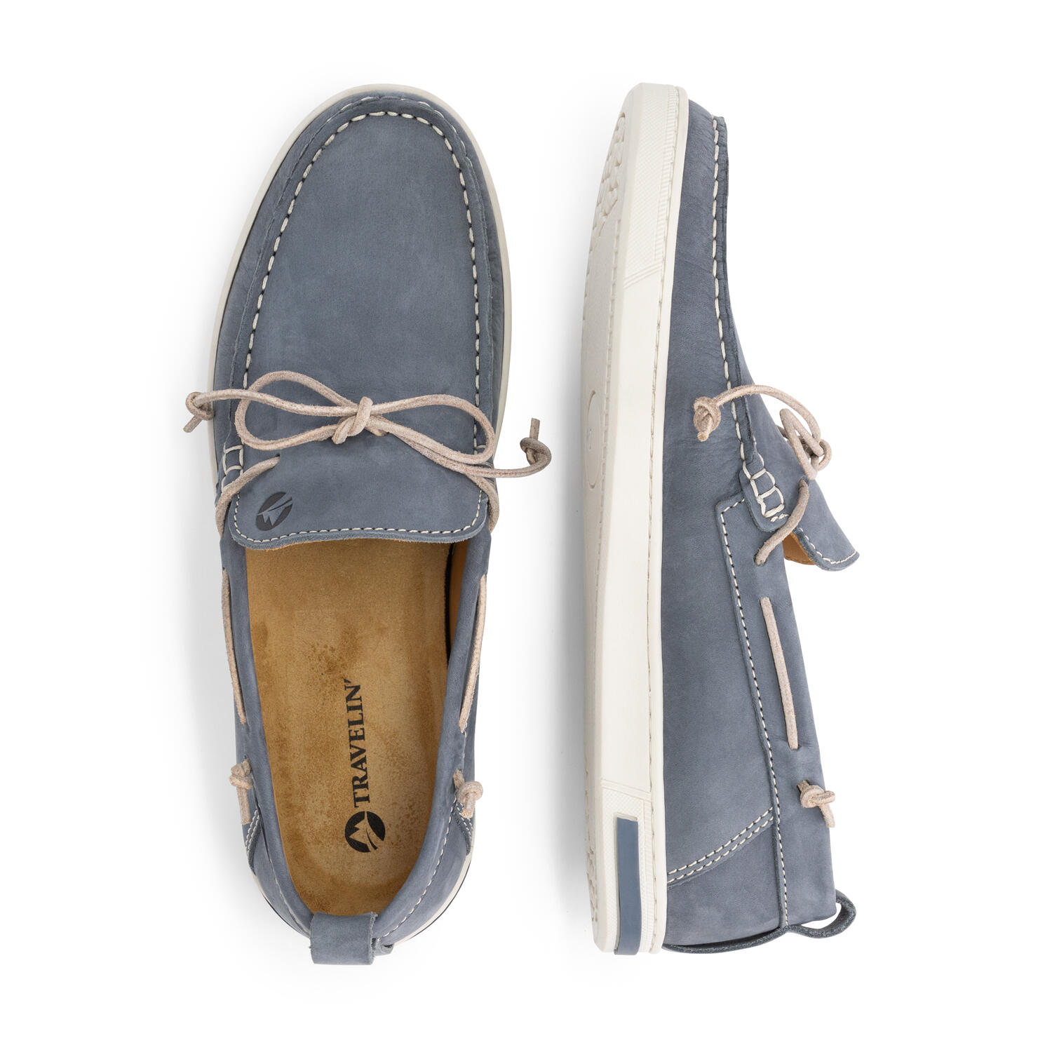 Falmouth Homme - Chaussures bateau - Nubuck - Bleu 4/7