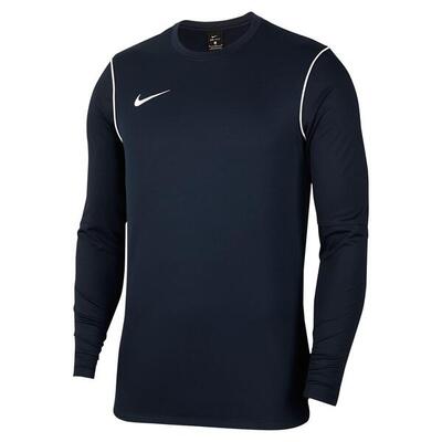 Nike dri-fit park20 t-shirt met lange mouwen voor jongens - wit/zwart xl