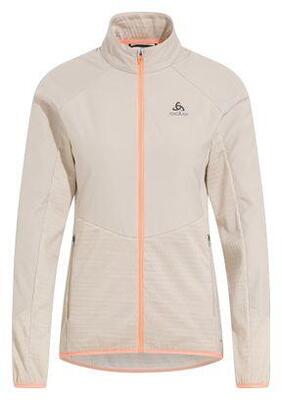 Giacca ibrida Odlo Run Easy Warm donna. beige
