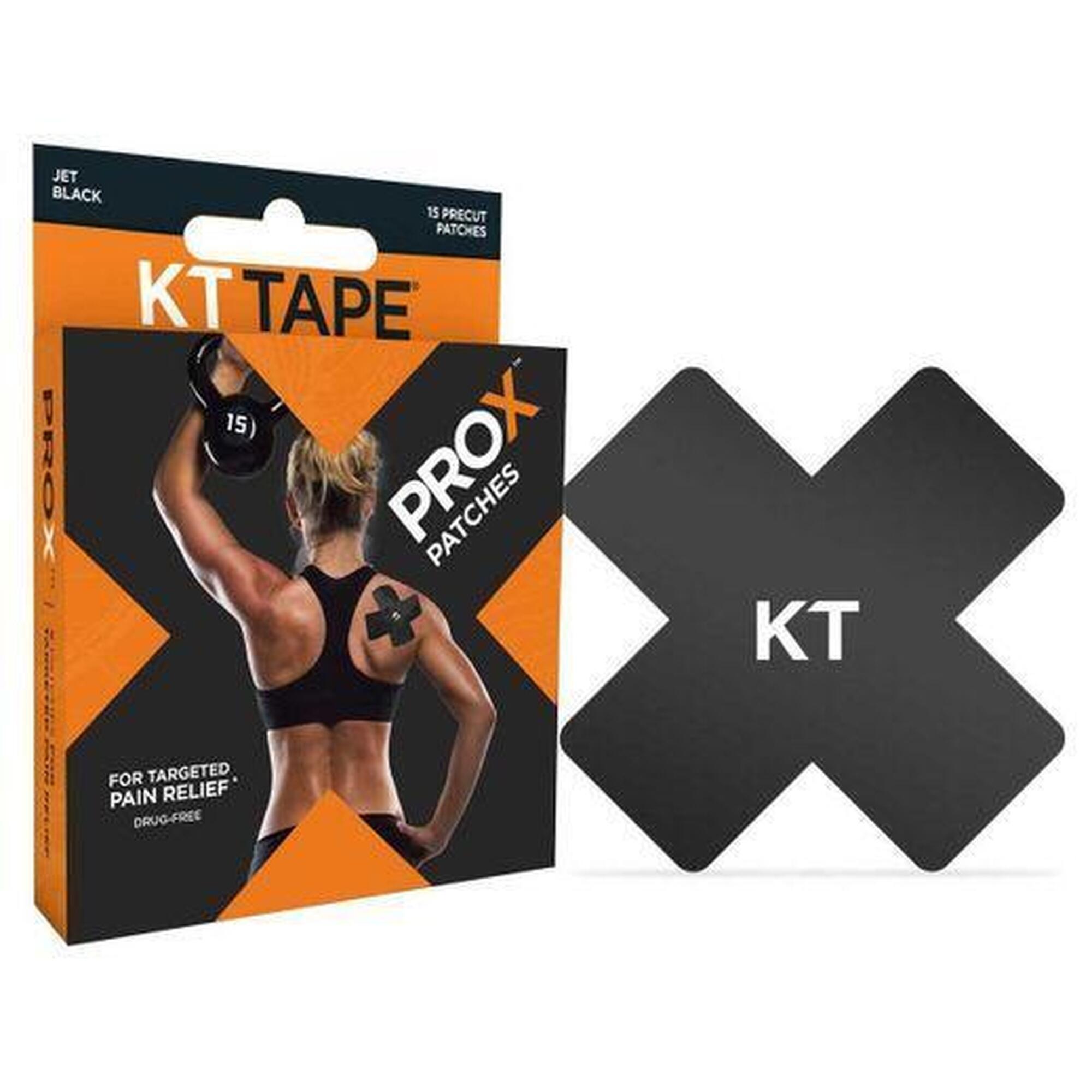 Kt Tape - Bande Prédécoupée Kt Tape Pro X Noir 15 Bandes - Bande De Kinésiologie - Noir - Decathlon