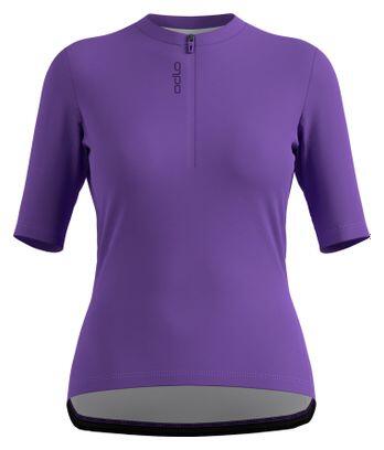 Maglia a maniche corte da ciclismo donna Odlo Essential 1/2 Zip Viola