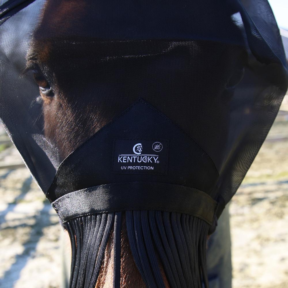 Maschera anti-insetti per cavallo classic con orecchie e frange sul naso Kentuck 3/3