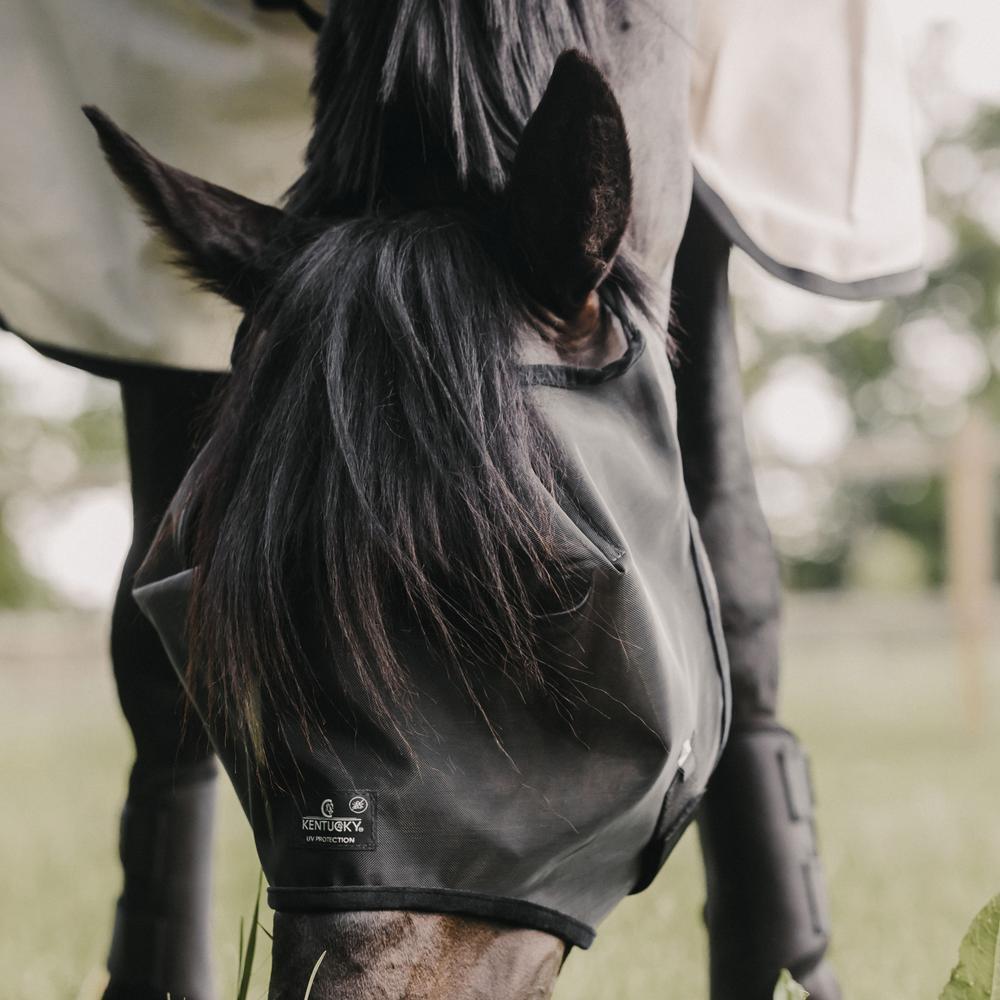 Fly mask classic without ears black cob 3/6