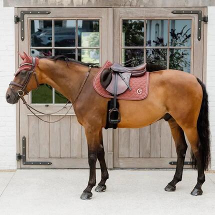 Bonnet anti-mouches pour cheval Kentucky Wellington 3D Logo