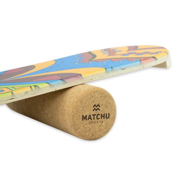 Planche d equilibre -  balance board - Bois - 42 × 42 × 9 cm 4/5