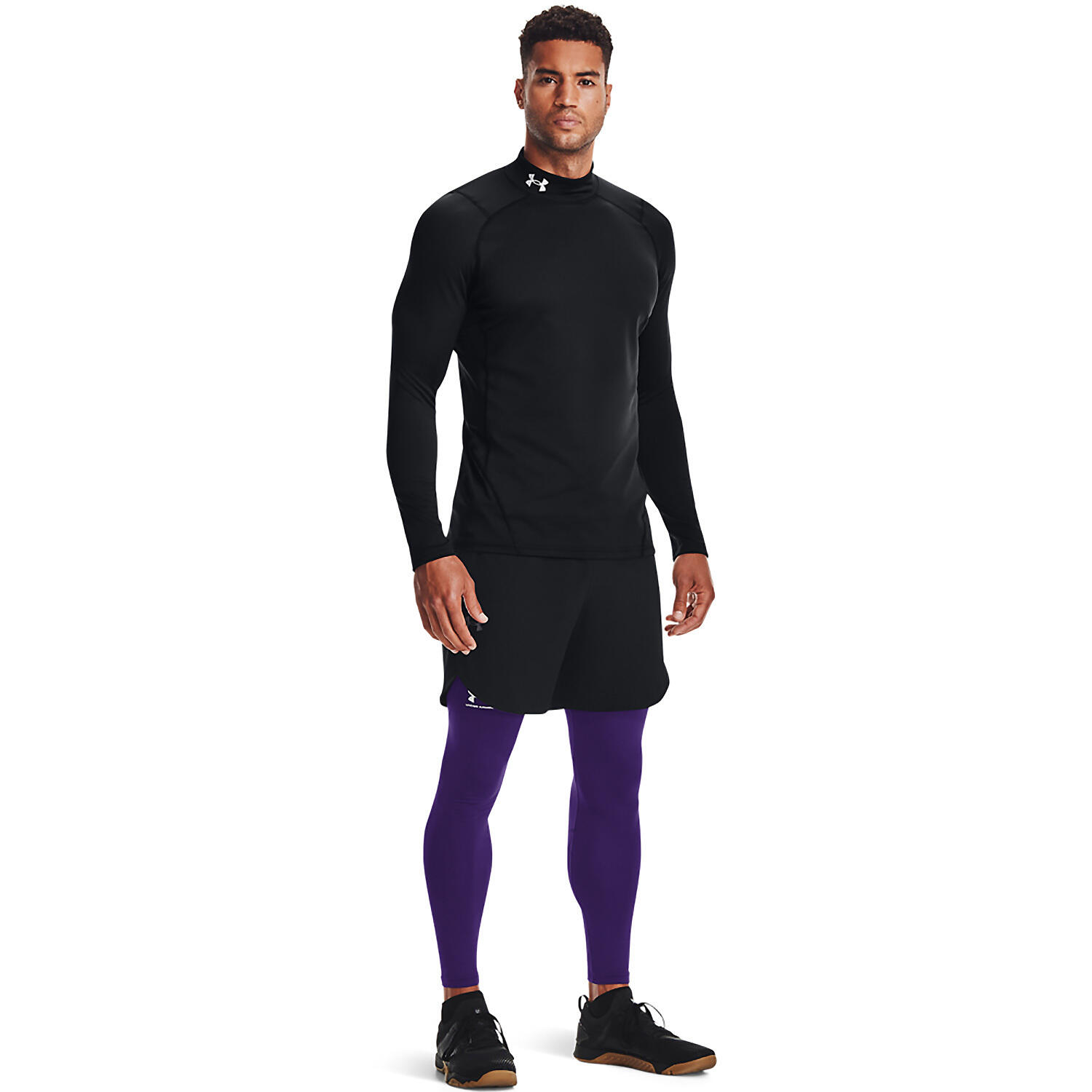 COLDGEAR® ENG ANLIEGENDES SHIRT MIT STEHKRAGEN SCHWARZ MANN 7/7