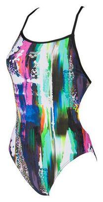 ARENA Vivid Booster einteiliger Badeanzug Damen Pink Schwarz