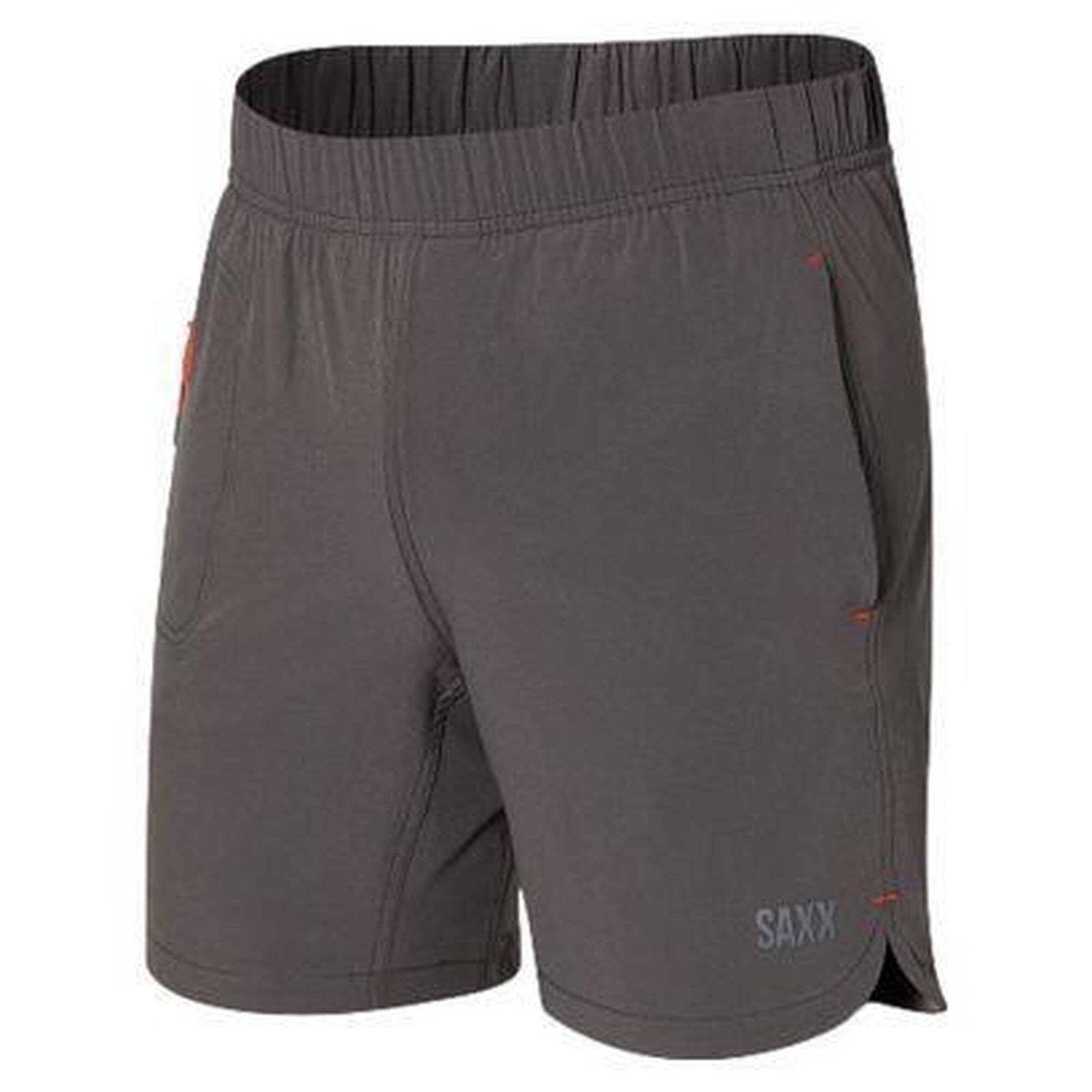 Saxx - Short Saxx Gainmaker 2-en-1 7'' Gris Homme - Short - Gris - Decathlon
