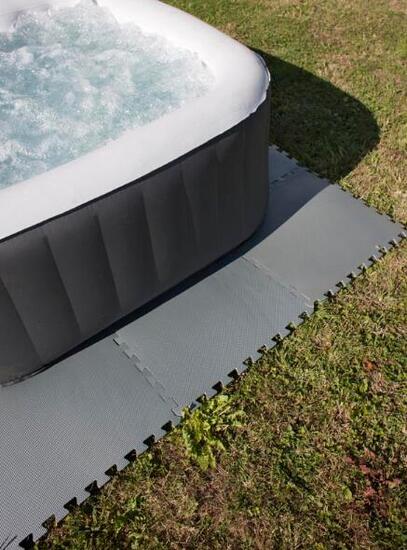 Tapis de protection pour piscine 50 x 50 cm Gris