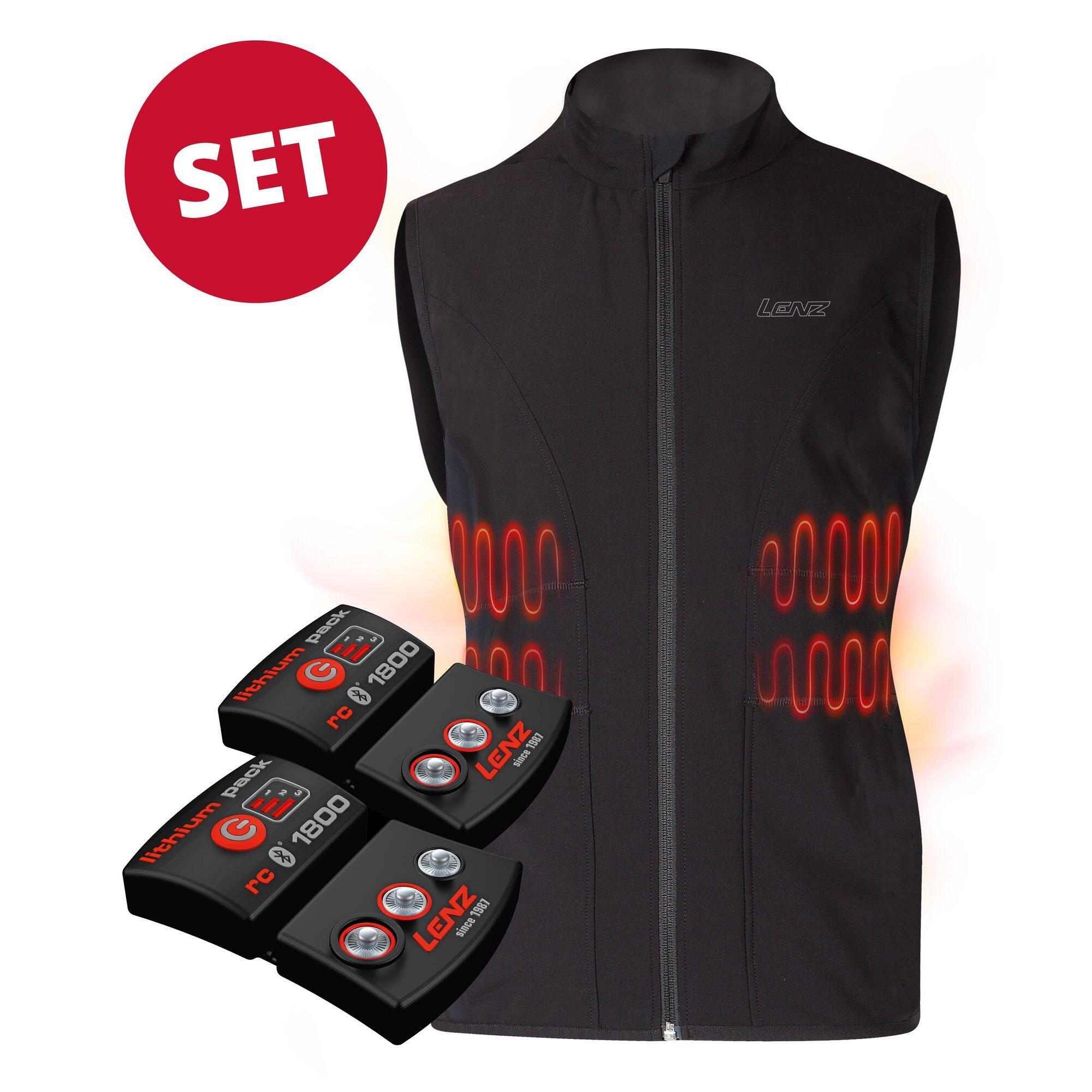 Lenz - Set Gilet Chauffant Lenz 1.0 Femmes + Batterie Rcb 1800 - Gilet Chauffant - Noir - 40 M - Decathlon