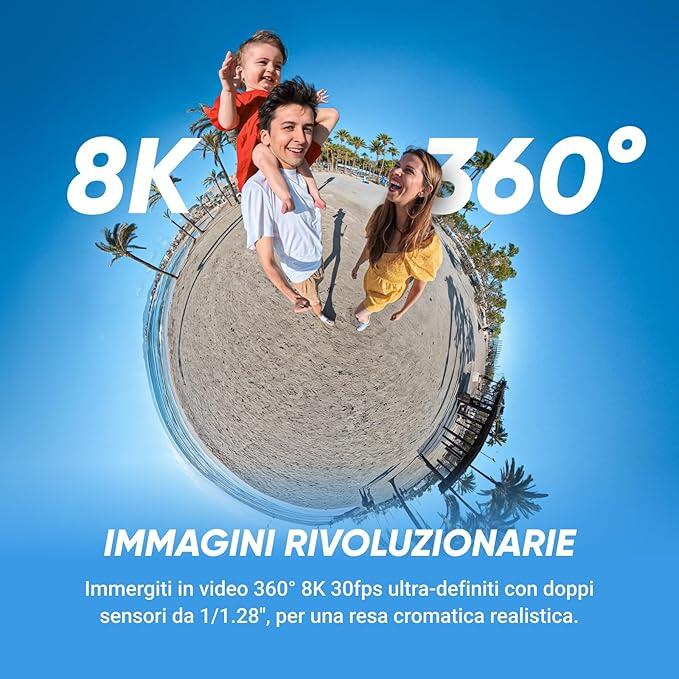 Action Camera Videocamera a 360° X5 Insta360 3/6