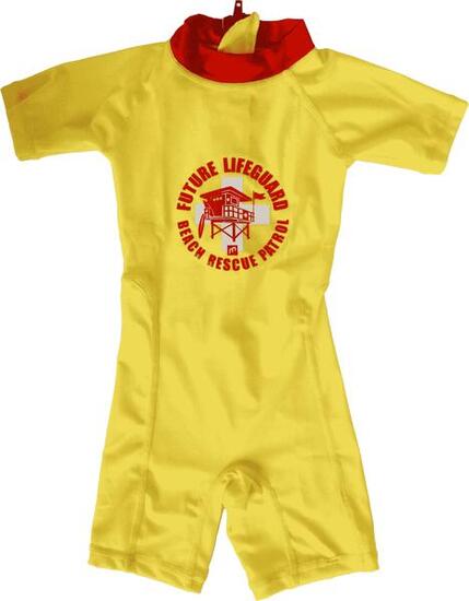 Message Lifeguard - Shorty SPF 50+ S/S Lycra Surf Bébé