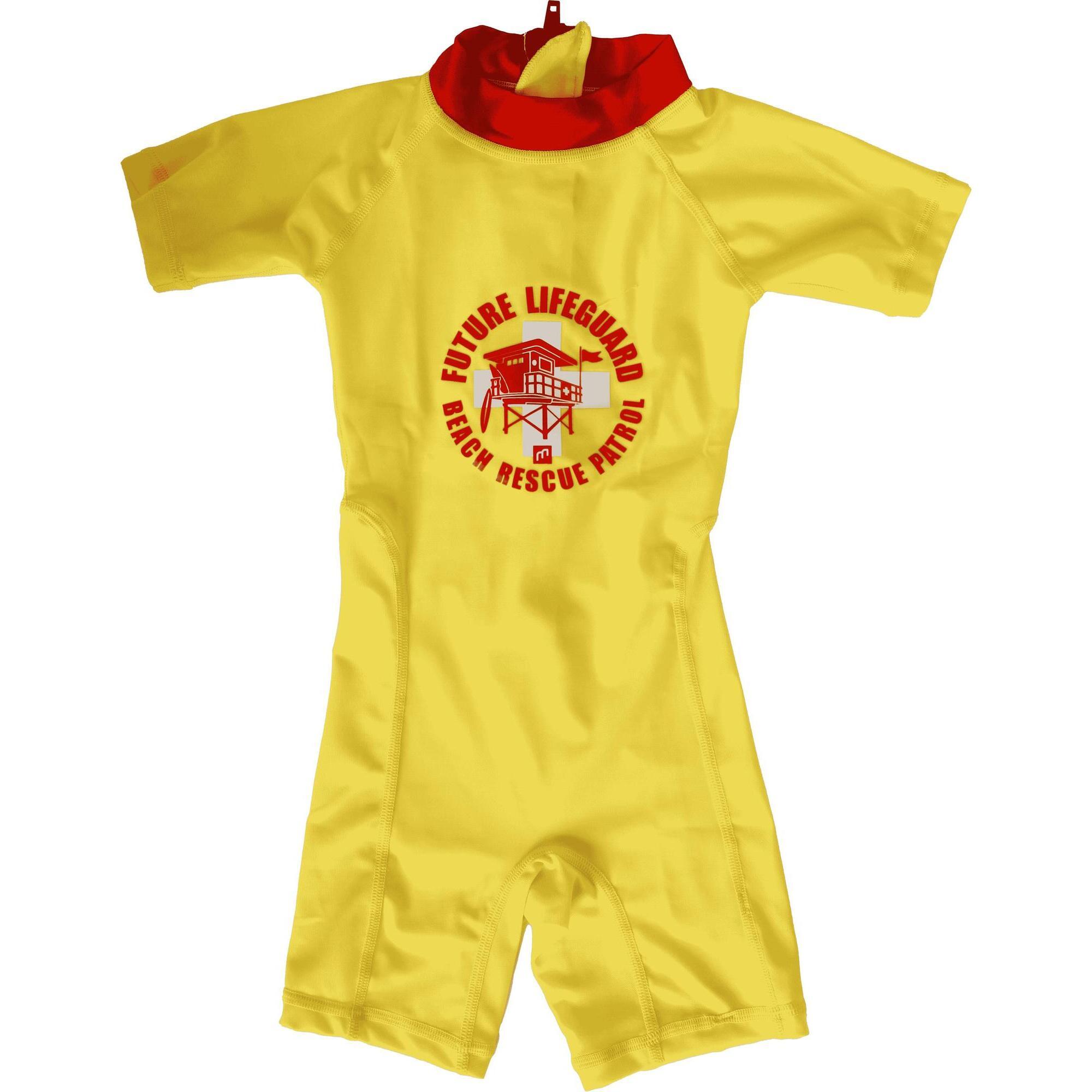 Mdns - Message Lifeguard - Shorty Spf 50+ S/s Lycra Surf Bébé - Sous Combinaison - Jaune - 38 S - Decathlon