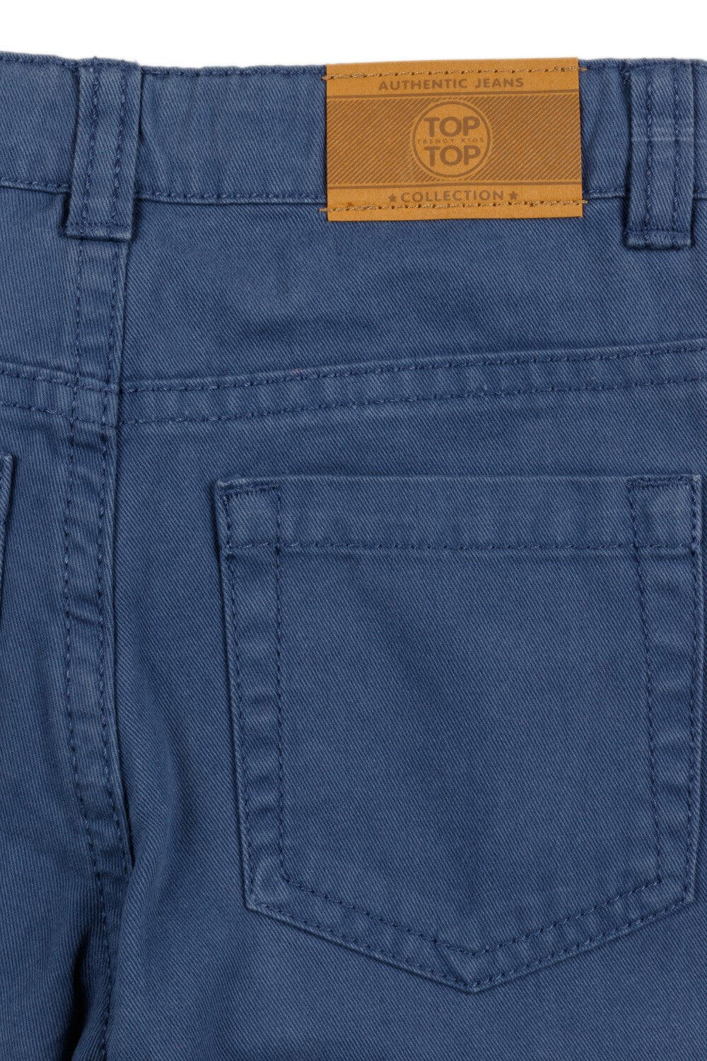 calça jeans azul de corte regular para 3/3