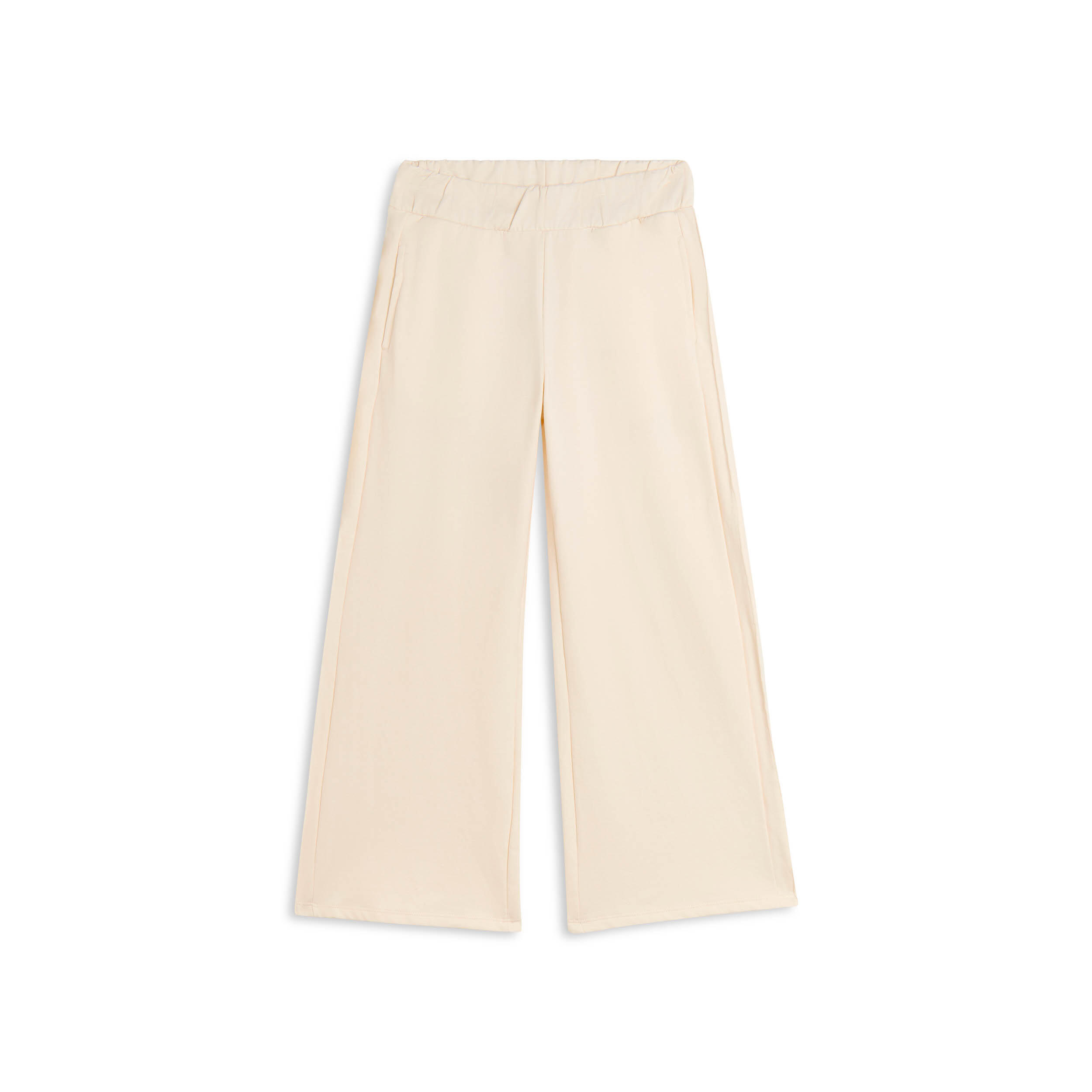 Freddy - Pantalon Pour Fille À Coupe Large Aux Jambes En Coton Avec Surpiqûres - Pantalons - Blanc - Decathlon