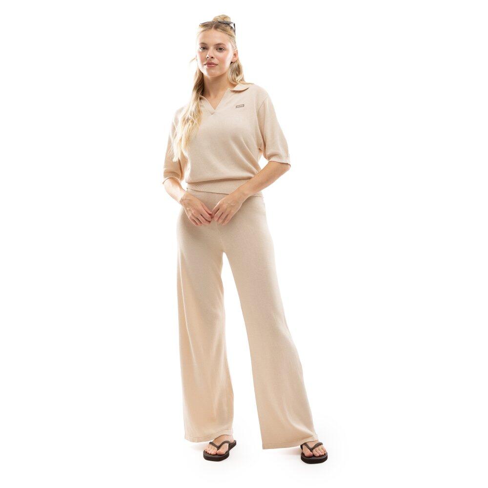 Pantalon large en maille femme IBZ Loom Sand Beige 3/7