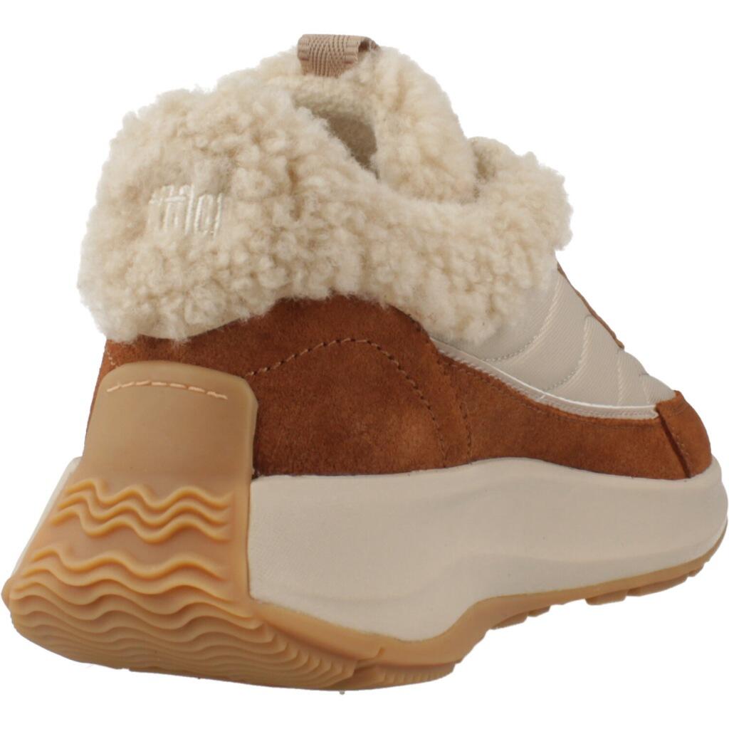FITFLOP FitFlop F-Mode Flow Shearling-Mix Sneakers  DIEPE BRUIN/CAMEL MIX 36 3/7