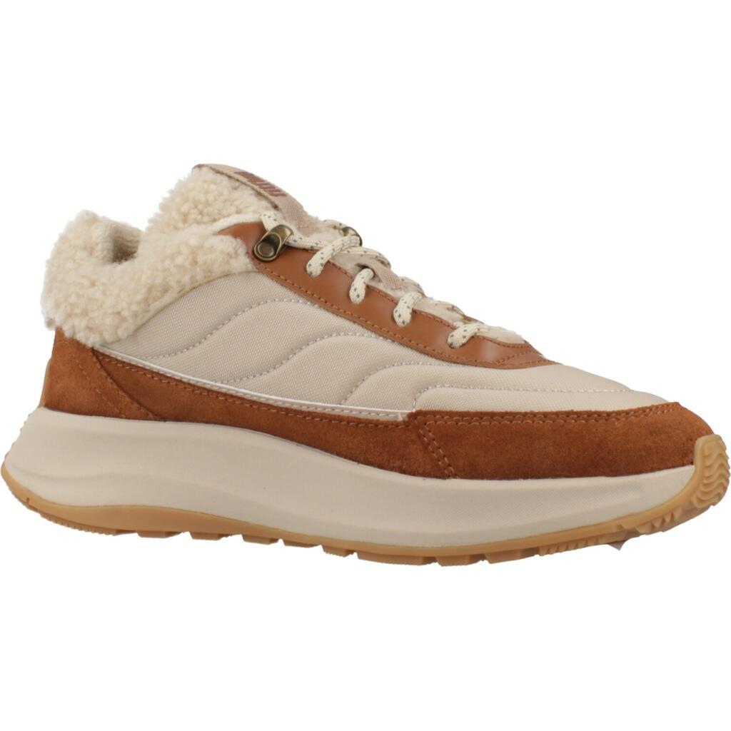 FITFLOP FitFlop F-Mode Flow Shearling-Mix Sneakers  DIEPE BRUIN/CAMEL MIX 36 5/7
