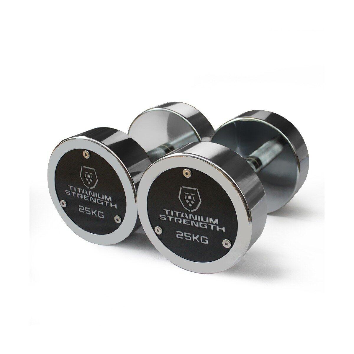 Set di Manubri Cromati 2,5–30 kg (12 paia) + 2/2