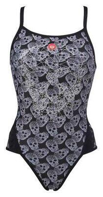 Bañador de una pieza Arena Crazy Pop Skulls