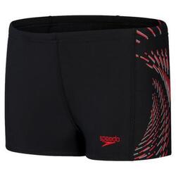 Maillot de bain boxer Speedo Plastisol Placement Noir/Rouge 75 cm