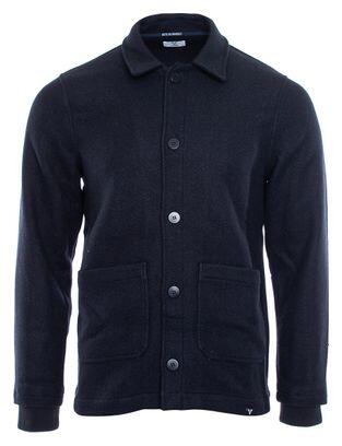 LeBram x SPORTS D'ÉPOQUE Sobrecamisa Navy/Azul en mezcla de lana. 2/5
