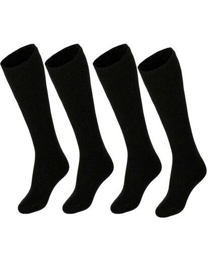 Chaussettes Thermiques Femme Longues - 4 Paires - Noir