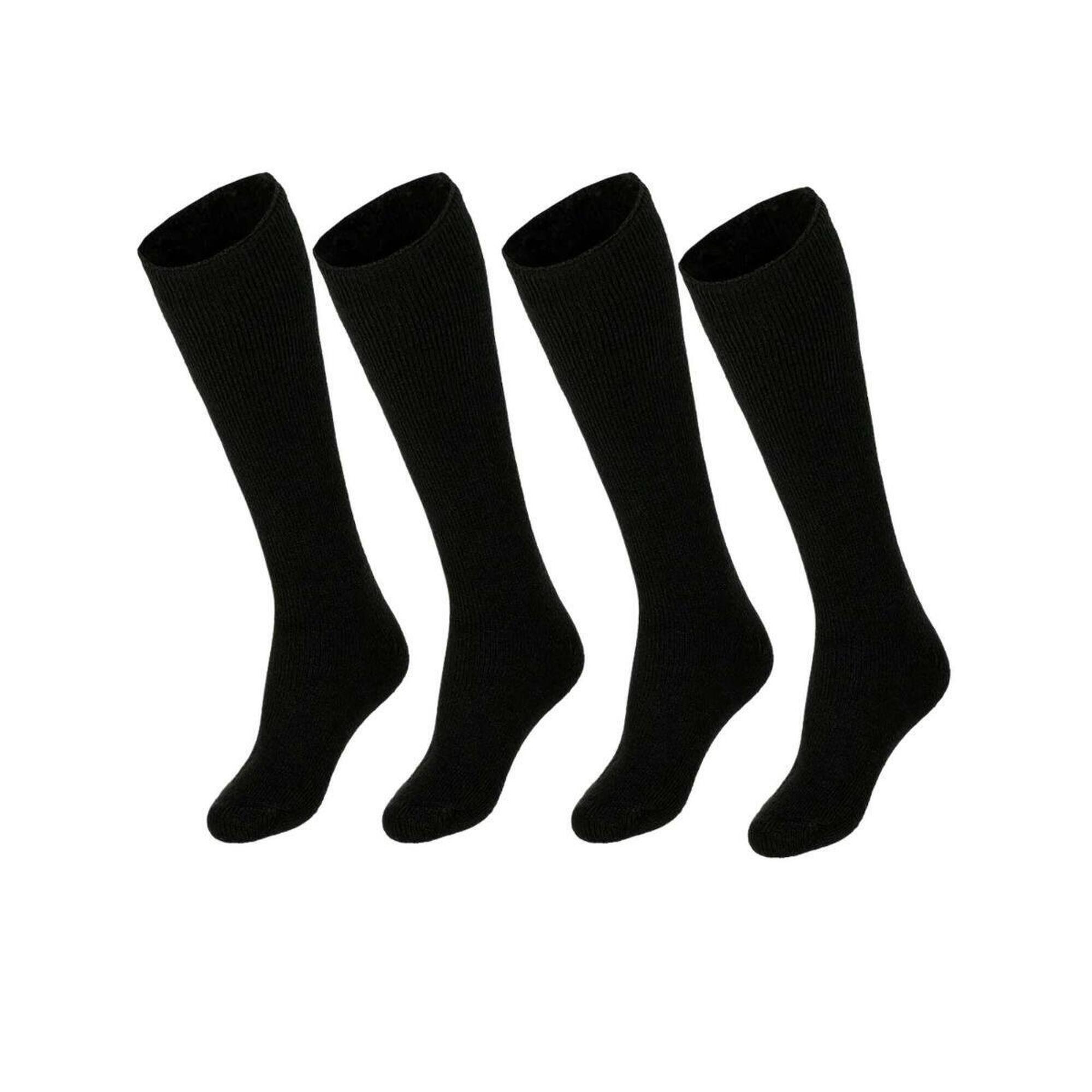 Heat Keeper - Chaussettes Thermiques Femme Longues - 4 Paires - Noir - Chaussettes - Noir - Decathlon