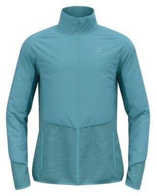 Giacca ibrida Odlo Run Easy Warm donna. maniche lunghe. blu