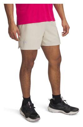 Short Under Armour Launch Trail Run Homme - Beige