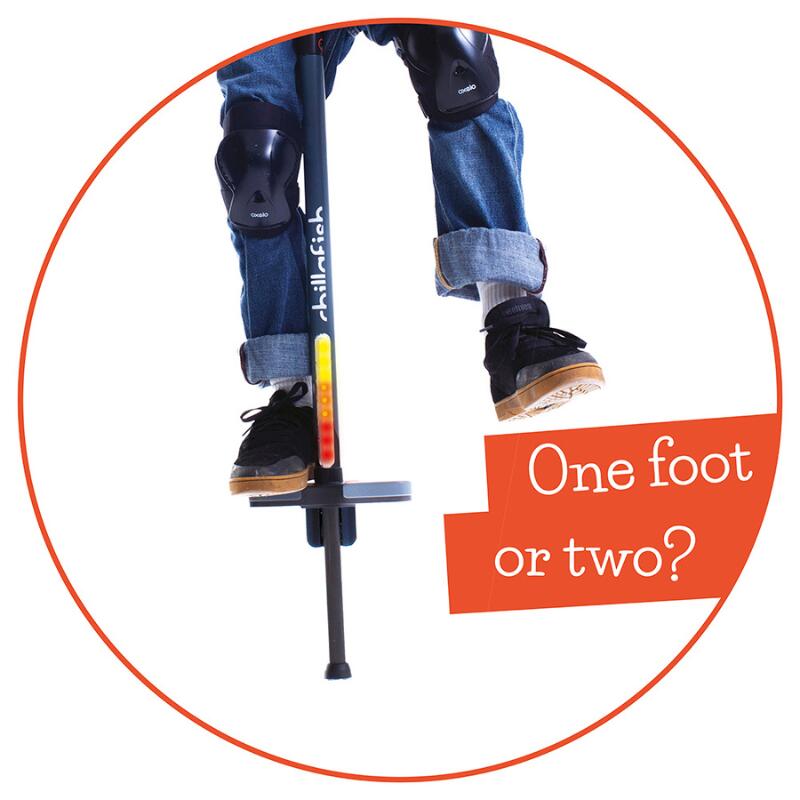 Chillafish Poogi Glow CPPG02PAP stick pogo pentru copii Papaya