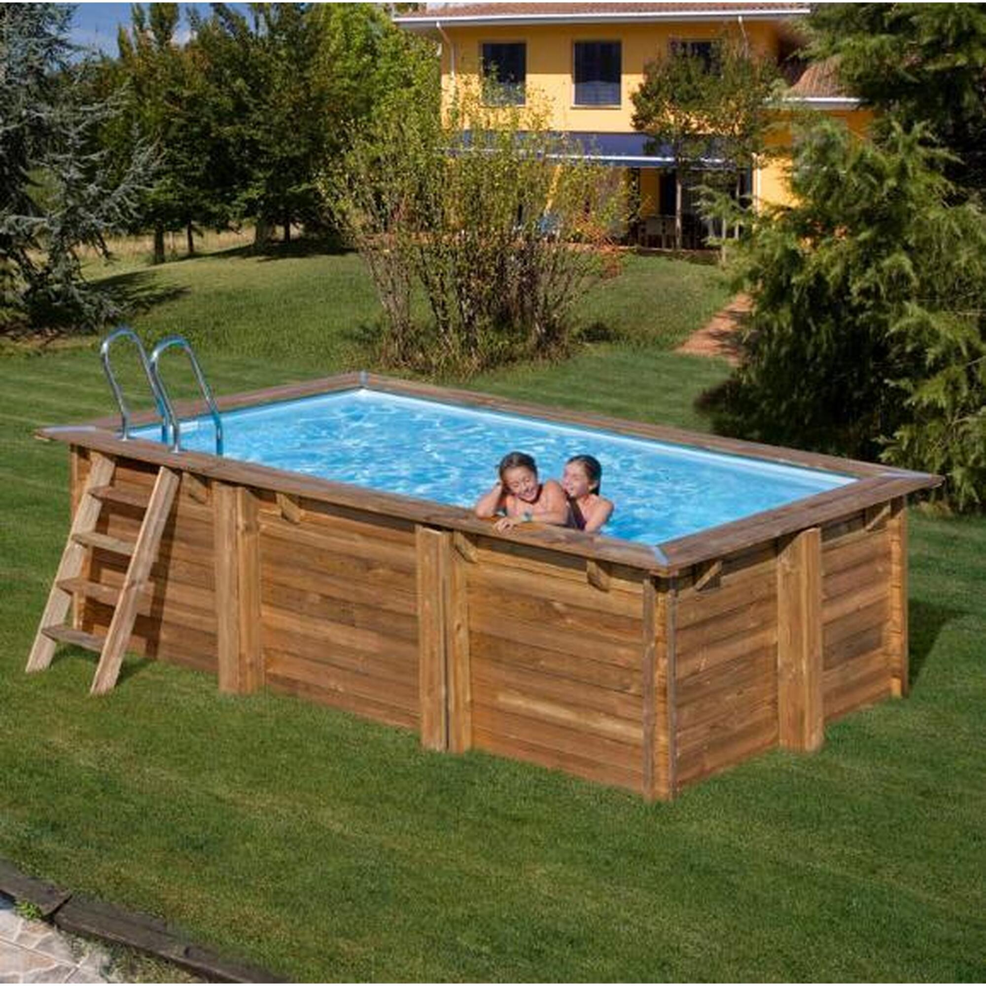 Gre - Piscine Rectangulaire En Bois Sunbay Marbella 2 - 420 X 270 X 117 Cm - Piscine - Taille Unique - Decathlon