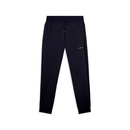 Pantalon en molleton de coton avec bord et ceinture côtelés