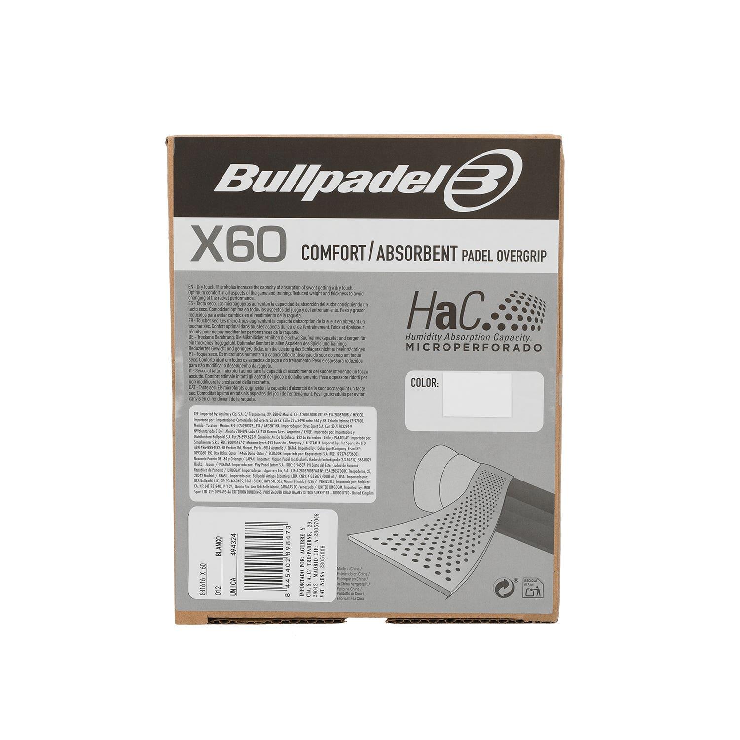 Scatola Da 60 Pz. Overgrip Bullpadel Bianco Gb1616 3/3