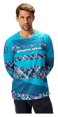 Maglia Uomo Manica Lunga Endura Patchwork Edizione Limitata Blu