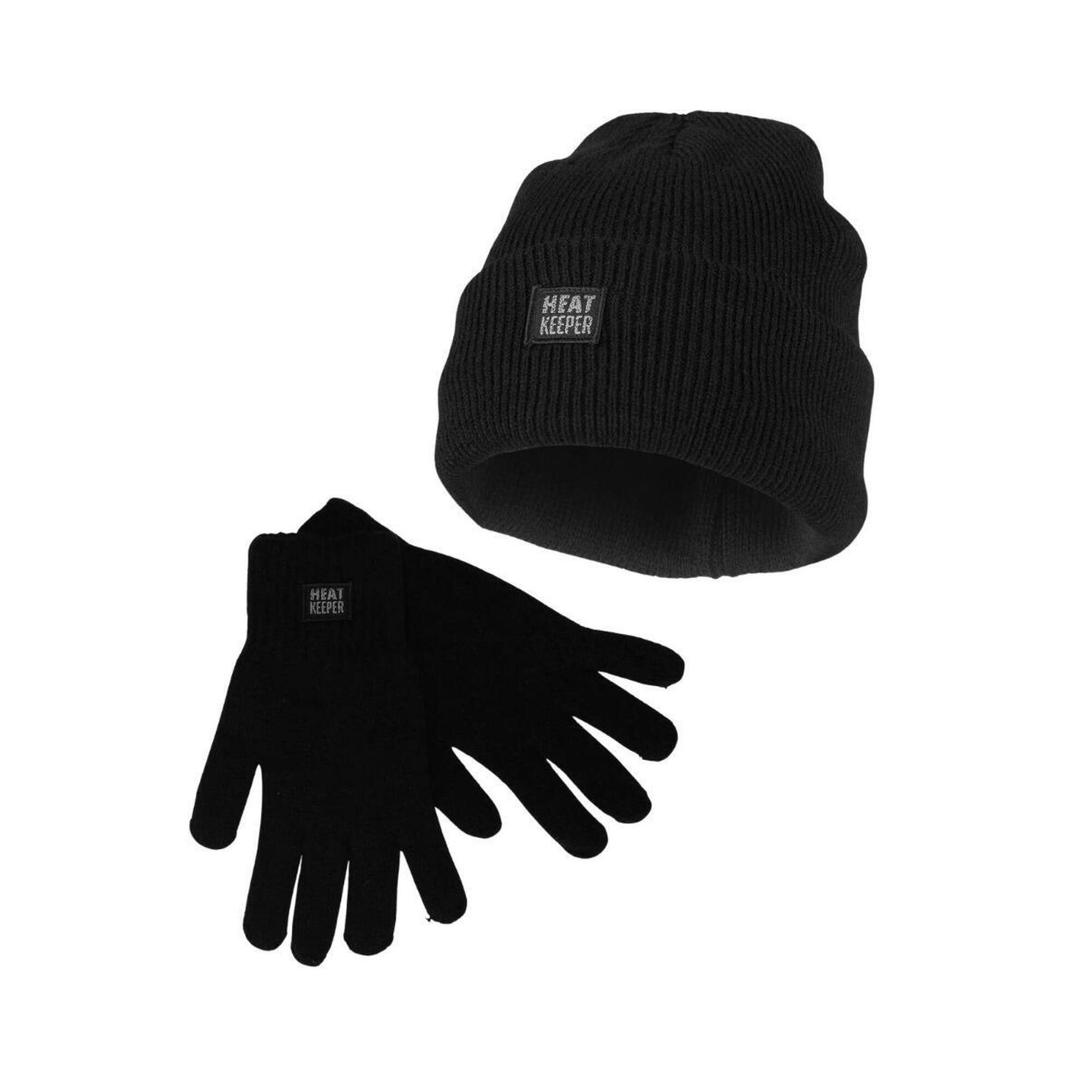 Heat Keeper - Set Hiver Heatkeeper Pour Hommes – Bonnet + Gants Noir - Bonnet - Noir - Decathlon