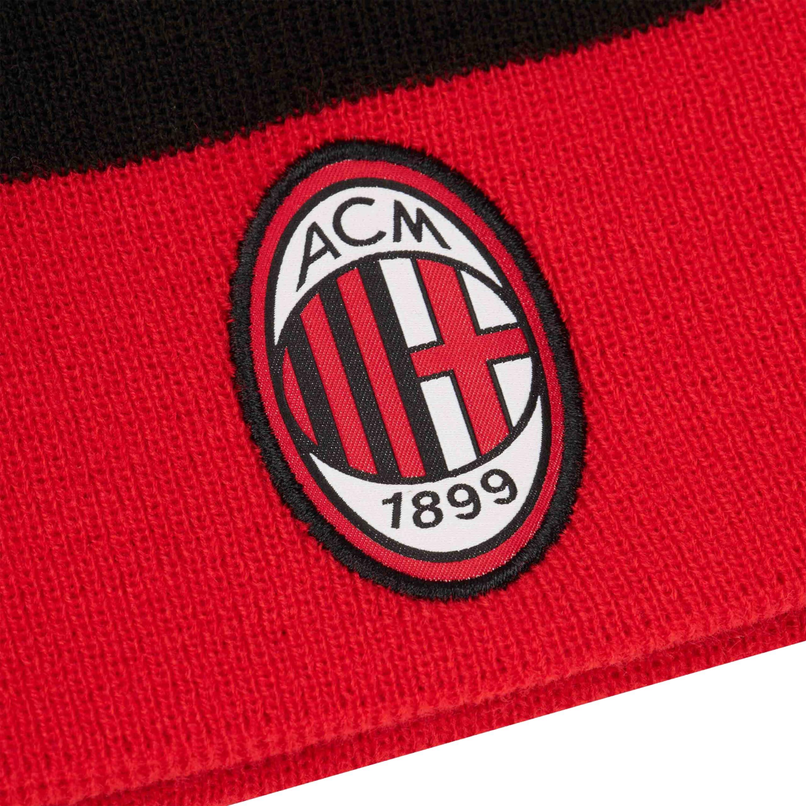 Berretto reversibile ufficiale Puma AC Milan 23/24, taglia unica, nero/rosso 5/5