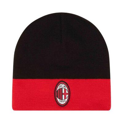 Berretto reversibile ufficiale Puma AC Milan 23/24 taglia unica nero/rosso