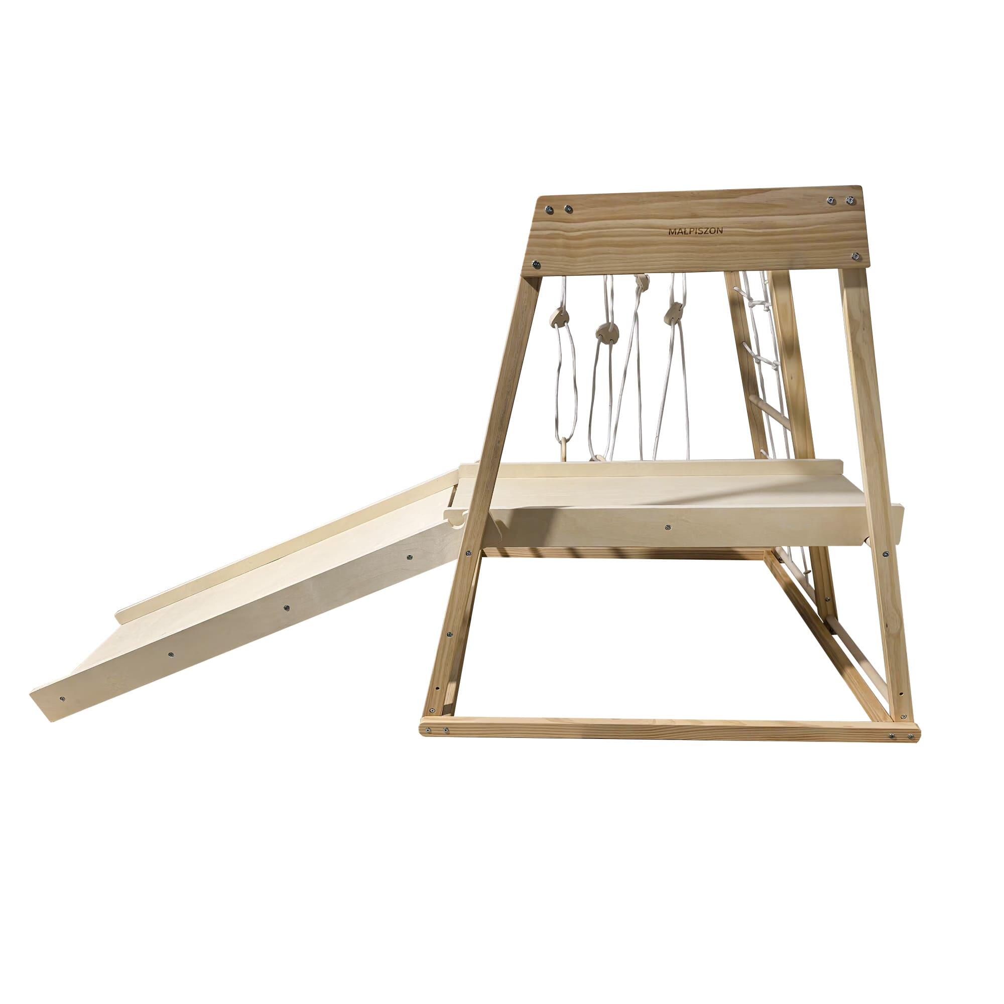 Enfants Gym Aire de Jeux avec Toboggan Balançoire Anneaux Tygrys Bois 6/7