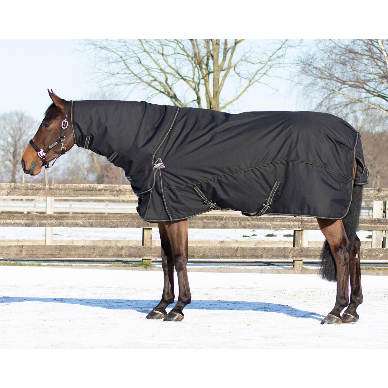 Qhp - Ensemble Couverture Combo - Sous Couverture - Couvre-cou Qhp Turnout - Couverture Cheval - Noir - Decathlon