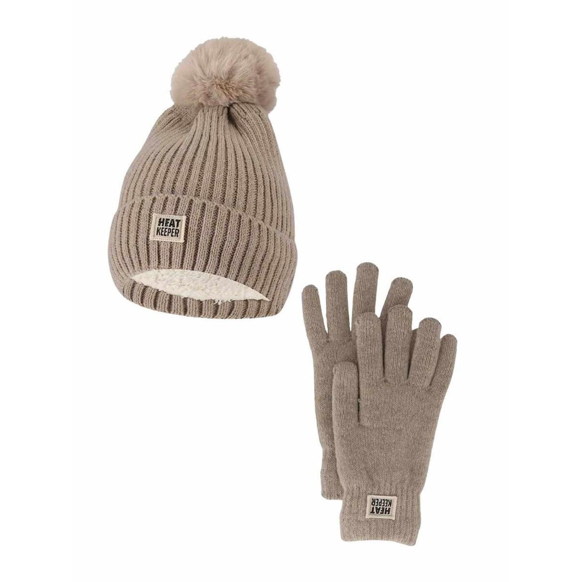 Heat Keeper - Heatkeeper Ensemble Hiver Femme - Bonnet + Gants Beige - Bonnet - Beige - No Size - Decathlon