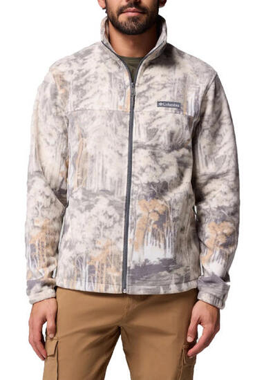 Columbia Steens Mountain Herren Print Fleece Jacke 1478231 030 grau