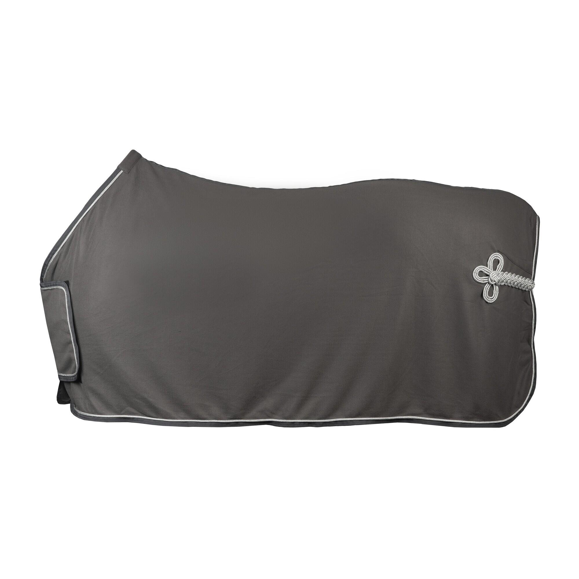 Horka - Couverture Polaire Avec Rabat De Poitrine Et Ornement Horka - Couverture Cheval - Gris - Decathlon