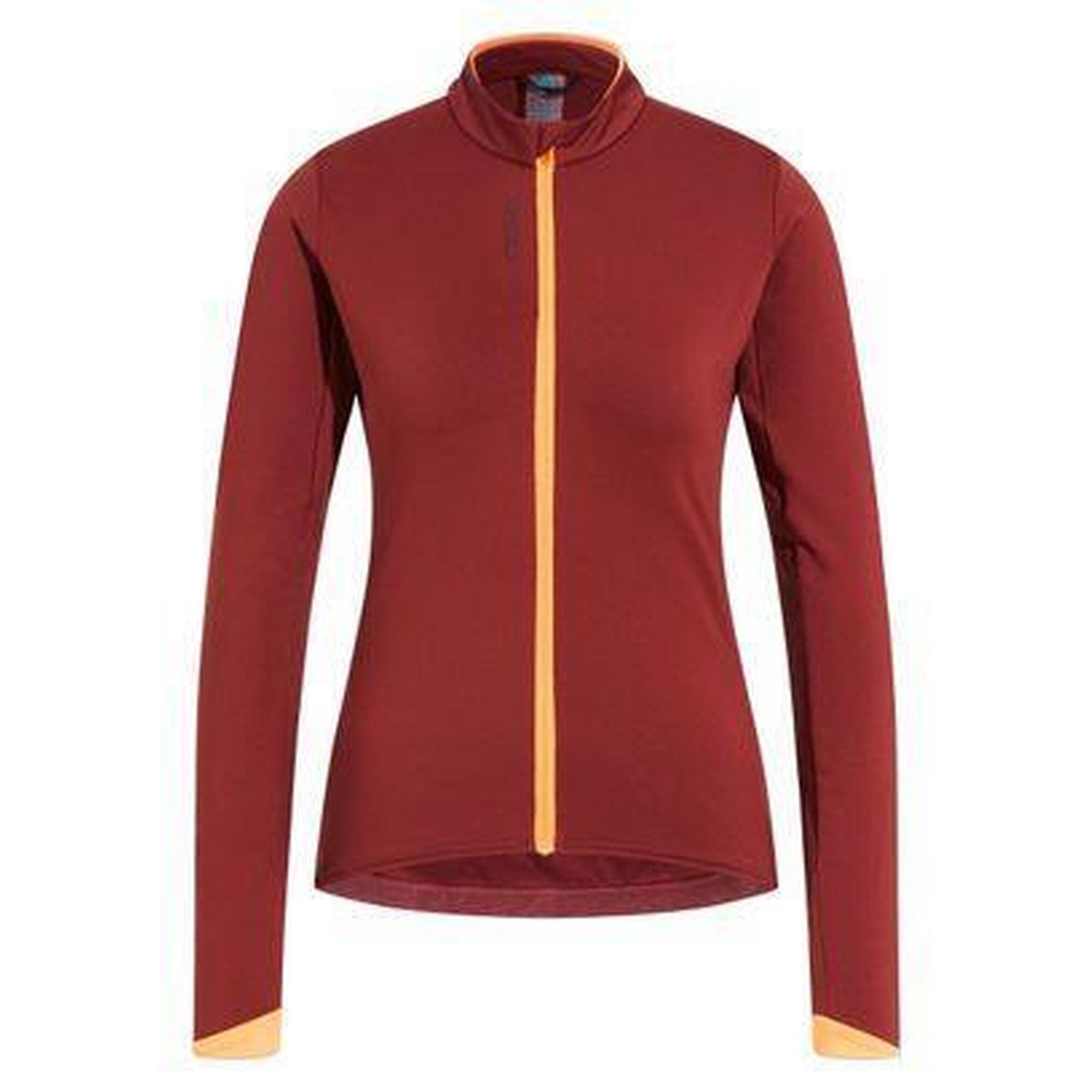 Odlo - Veste De Cyclisme Femme Odlo Full Zip Zeroweight Ceramiwarm Rouge - Veste - Orange|rouge - Decathlon