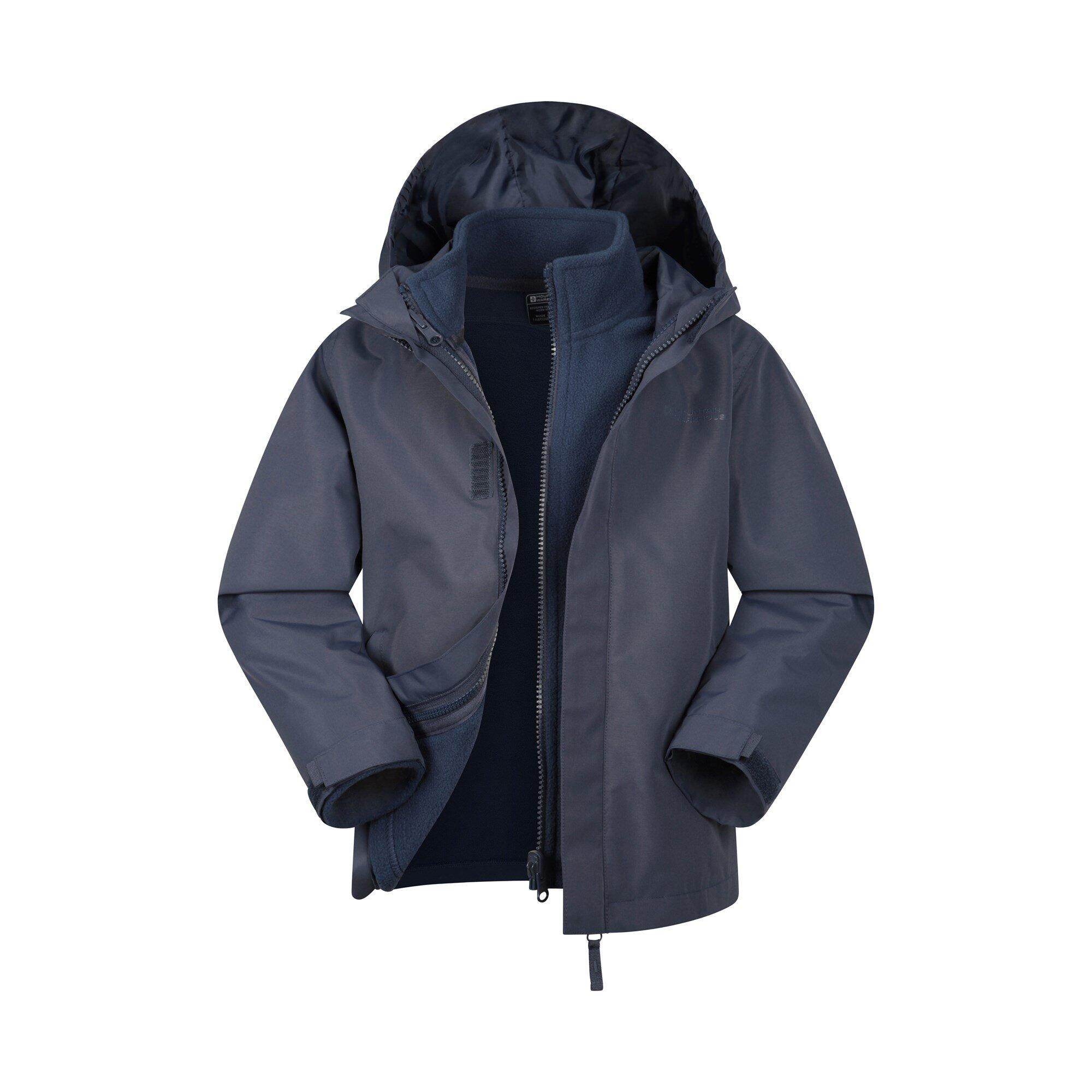 Mountain Warehouse - Mountain Warehouse Veste 3 En 1 Enfant Fell - Imperméable Et Chaude - Veste 3 En 1 - Bleu - Decathlon